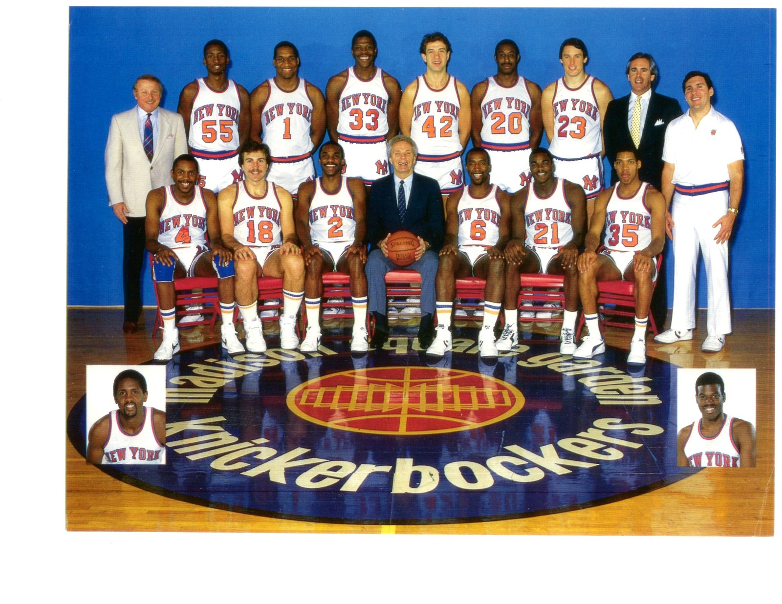 1985 1986 NEW YORK KNICKS TEAM PHOTO VINTAGE BASKETBALL NBA